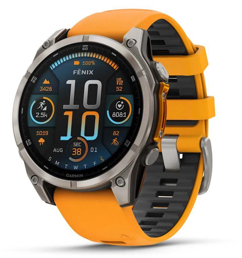 SMARTWATCH FENIX 8 SAPPHIRE ORANGE 010-02905-11 GARMIN