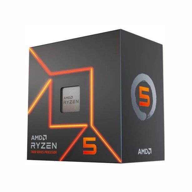CPU AMD Desktop Ryzen 5 7600 Raphael AM5 3800 MHz Cores 6 32MB Socket SAM5 65 Watts GPU Radeon BOX 100-100001015BOX