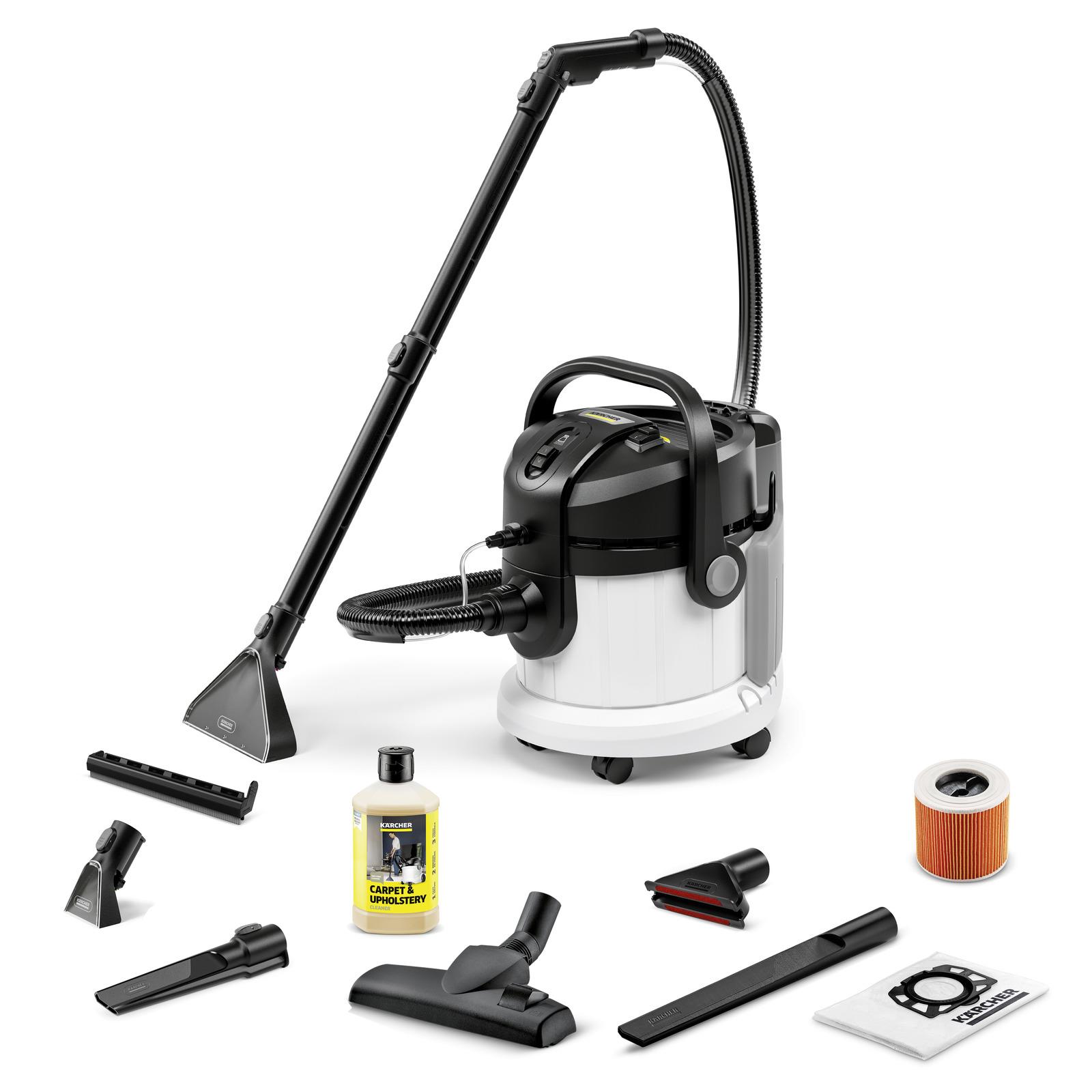Vacuum Cleaner KARCHER Spray extraction cleaner SE 4 Plus Special Wet dry Car cleaning 1000 Watts White Weight 7 6 kg 1 081-171 0