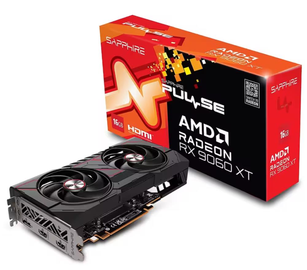 Graphics Card SAPPHIRE AMD Radeon RX 9060 XT 16 GB GDDR6 128 bit PCIE 5 0 16x GPU 2700 MHz Dual Slot Fansink 2xHDMI 1xDisplayPort 11350-03-20G
