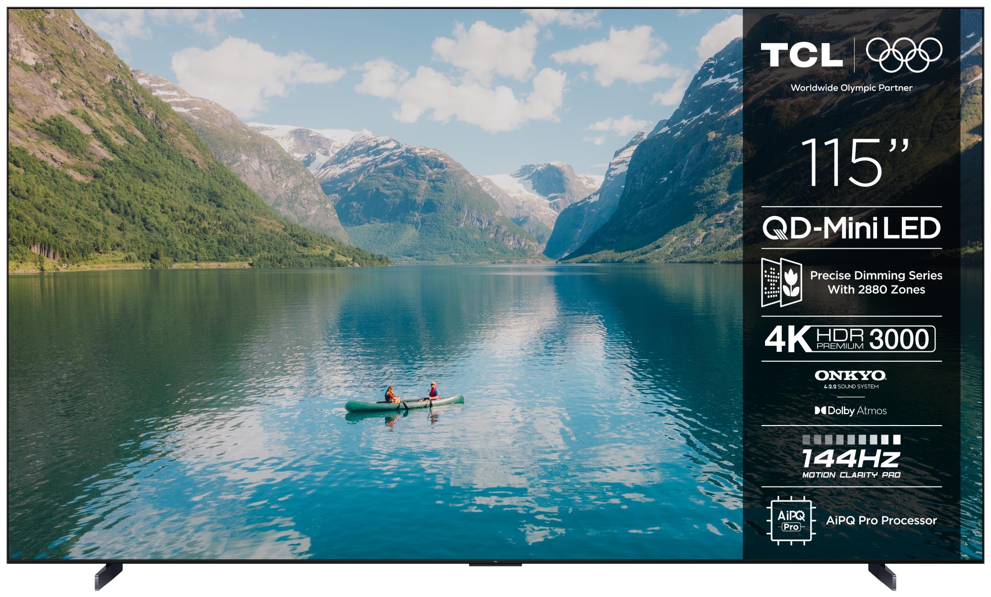 TV Set TCL 115    4K Ultra HD 3840 x 2160 pixels Flat 16 9 QD-Mini LED 115C7K