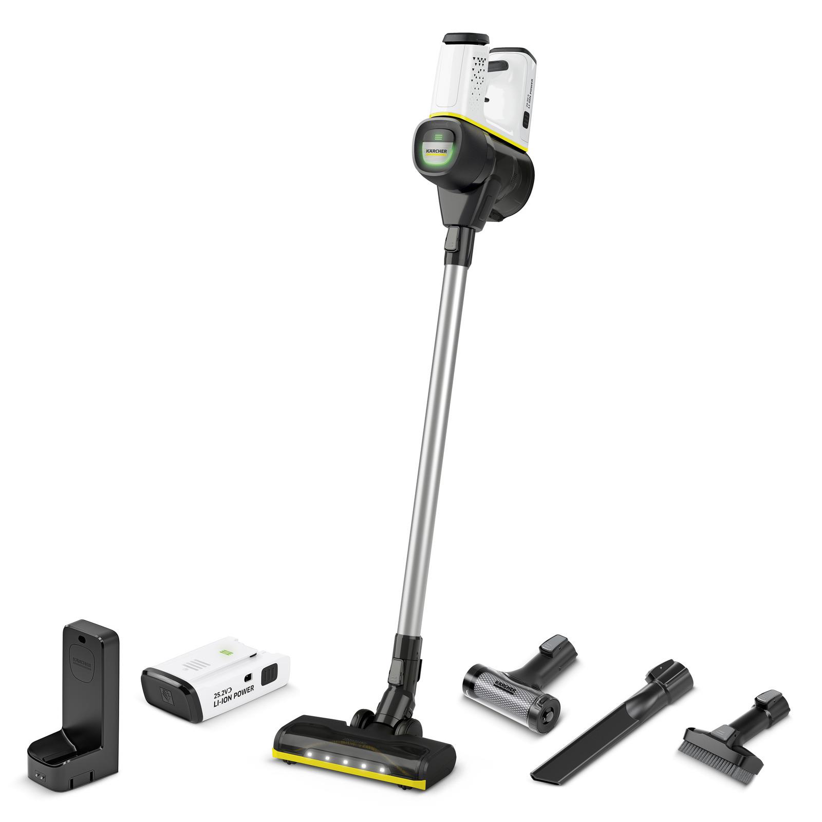 Vacuum Cleaner KARCHER Cordless vacuum cleaner VC 6 Cordless ourFamily Battery Plus Upright Cordless Bagless Capacity 0 8 l Noise 78 dB White Weight 2 6 kg 1 198-677 0