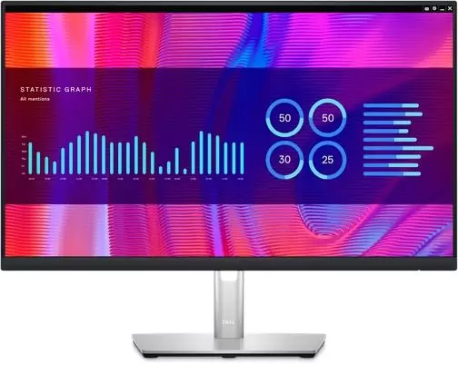 LCD Monitor DELL P2423DE 23 8   Business Panel IPS 2560x1440 60Hz Matte 8 ms Swivel Pivot Height adjustable Tilt Colour Silver 210-BDDW