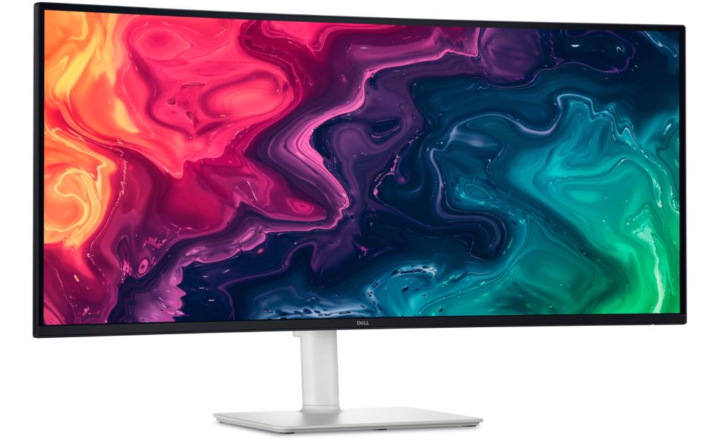 LCD Monitor DELL S3425DW 34   Curved 21   9 Height adjustable Tilt Matte Panel VA 3440x1440 21 9 120 Hz 1 ms Speakers Colour White 210-BQWR