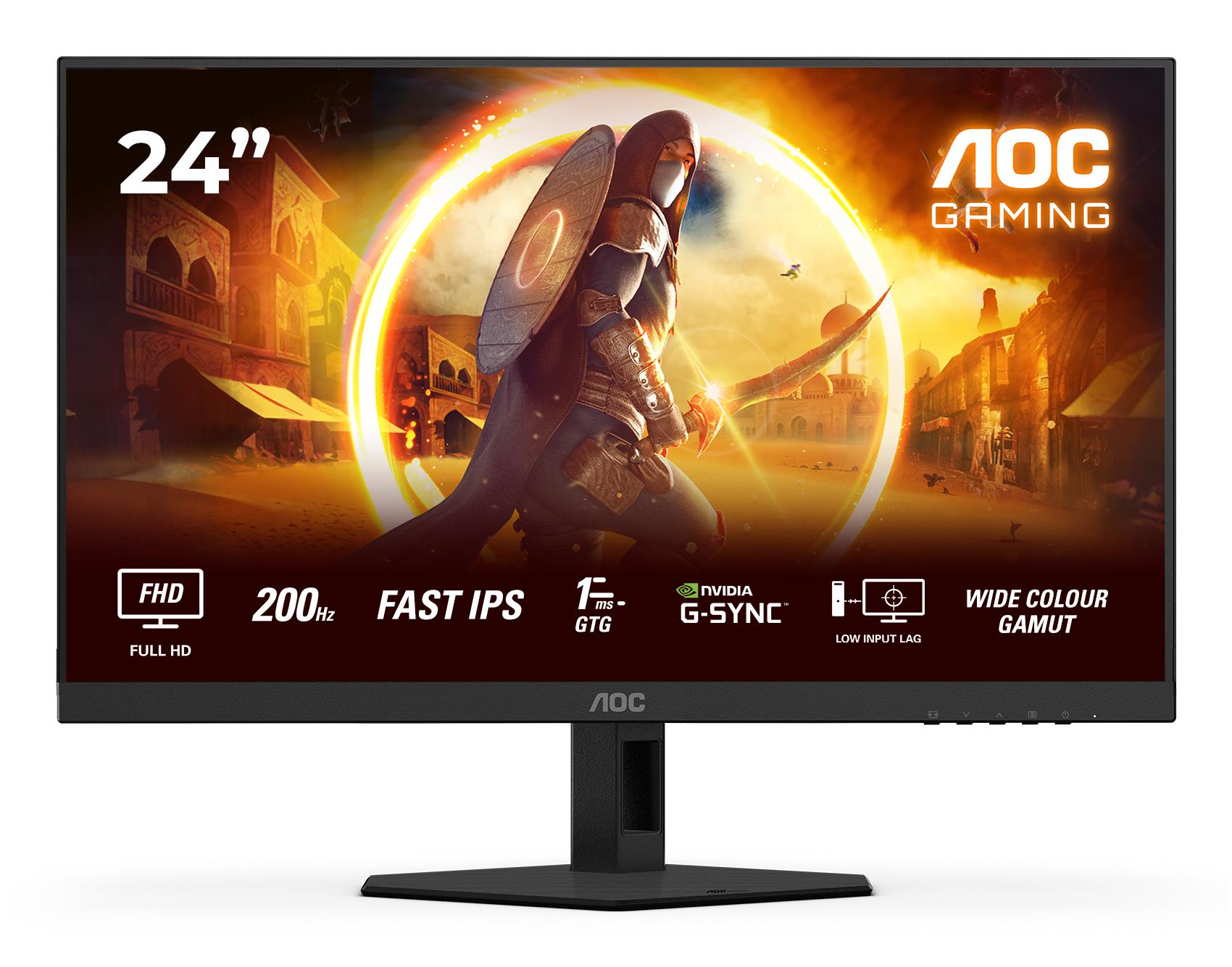 LCD Monitor AOC 23 8    1920 x 1080 pixels Full HD Native aspect ratio 16 9 LED Flat 24G4HRE