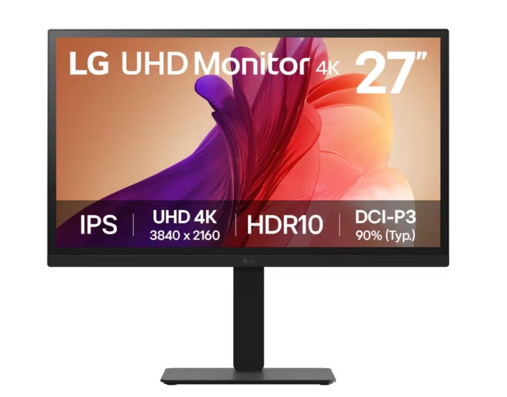 LCD Monitor LG 27    3840 x 2160 pixels 4K Ultra HD Flat 27BA45U-B