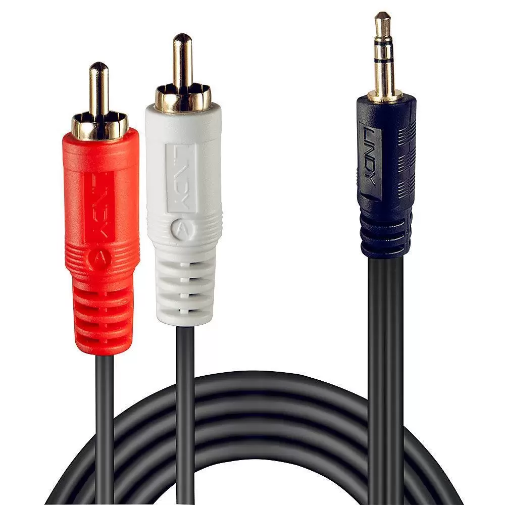 CABLE AUDIO 2XRCA 3 5MM M M 2M 35681 LINDY