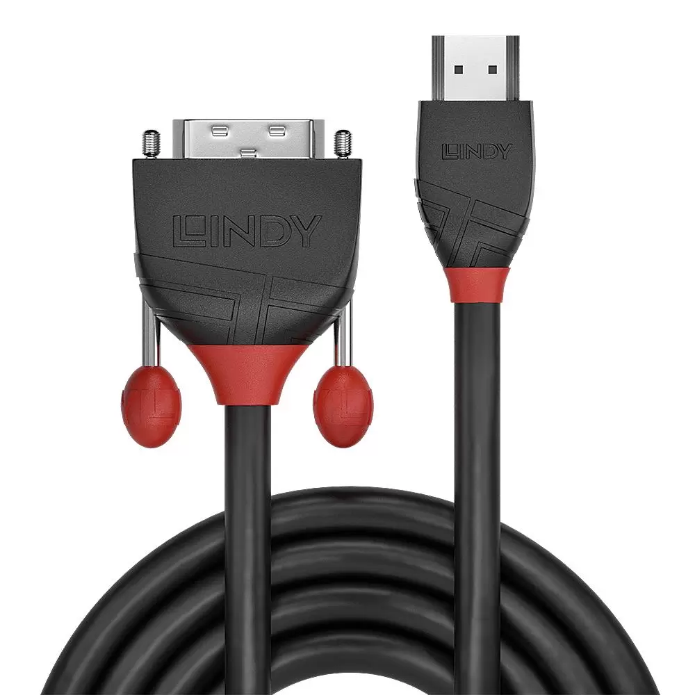 CABLE HDMI-DVI 1M BLACK 36271 LINDY