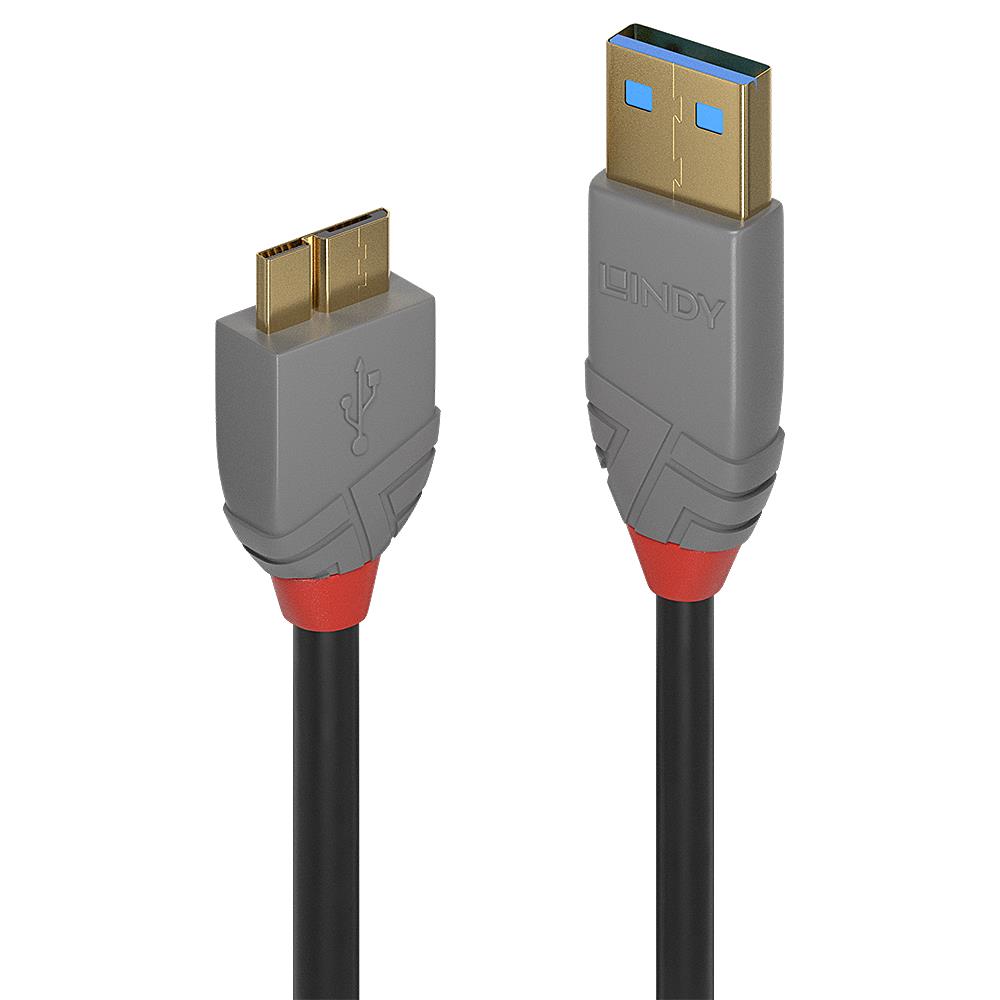 CABLE USB3.2 A TO MICRO-B 0.5M ANTHRA 36765 LINDY