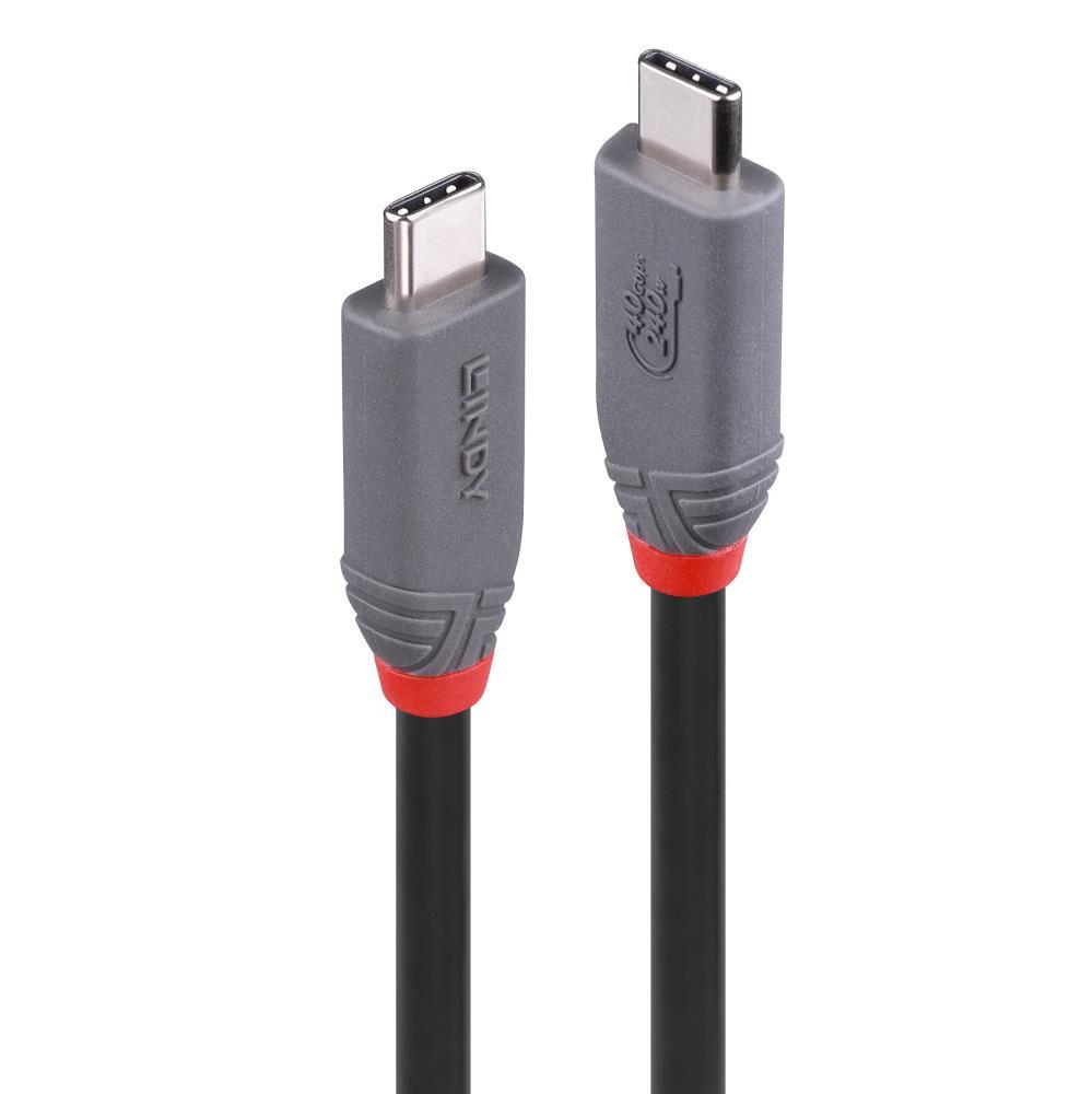 CABLE USB4 240W TYPE C 1 5M 40GBPS ANTHRA LINE 36957 LINDY