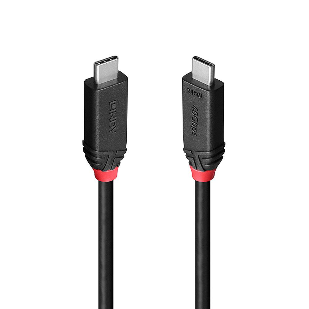 CABLE USB4 240W TYPE C 1M BLACK LINE 37001 LINDY