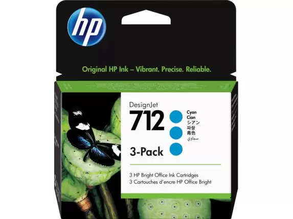 INK CARTRIDGE CYAN NO.712 3PACK 3ED77A HP