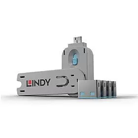 USB PORT BLOCKER 4PACK BLUE 40452 LINDY