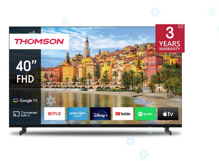 TV Set THOMSON 40   Smart FHD 1920x1080 Wireless LAN Bluetooth Google TV Black 40FG2S14