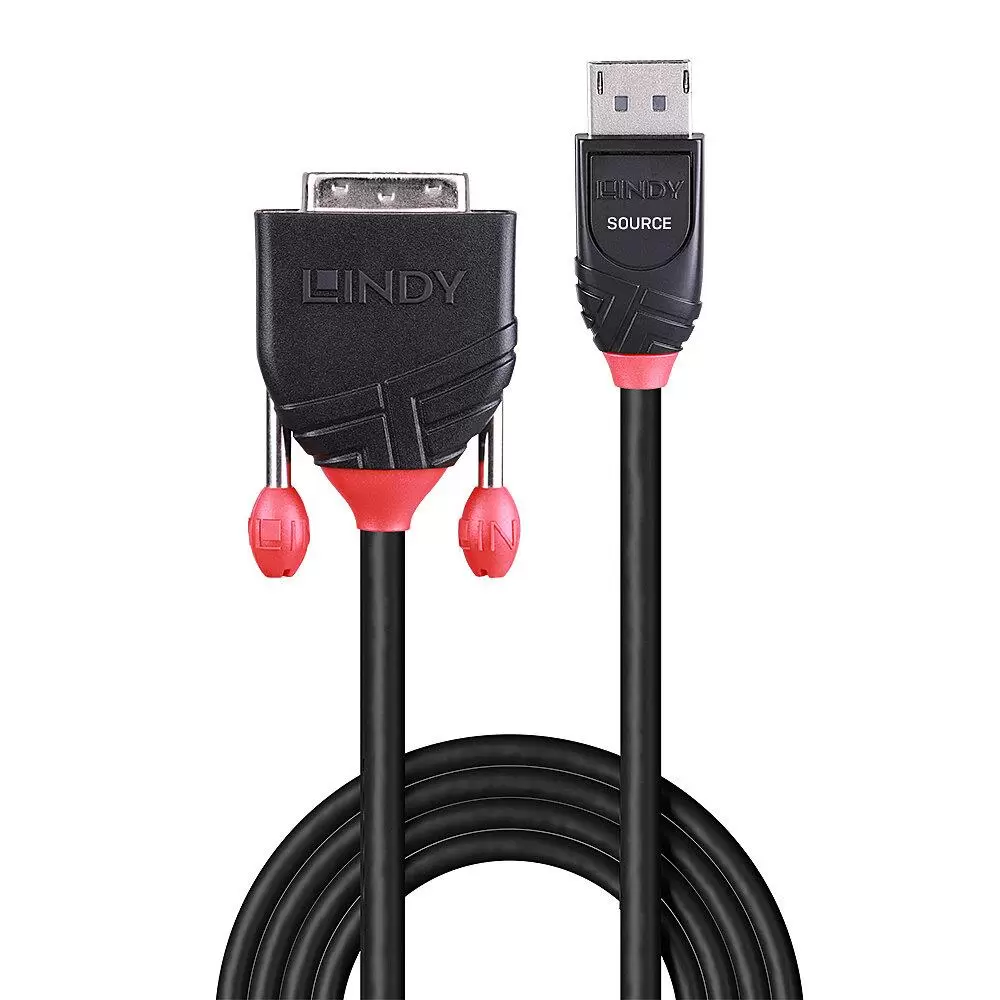 CABLE DISPLAY PORT TO DVI-D 1M BLACK 41490 LINDY