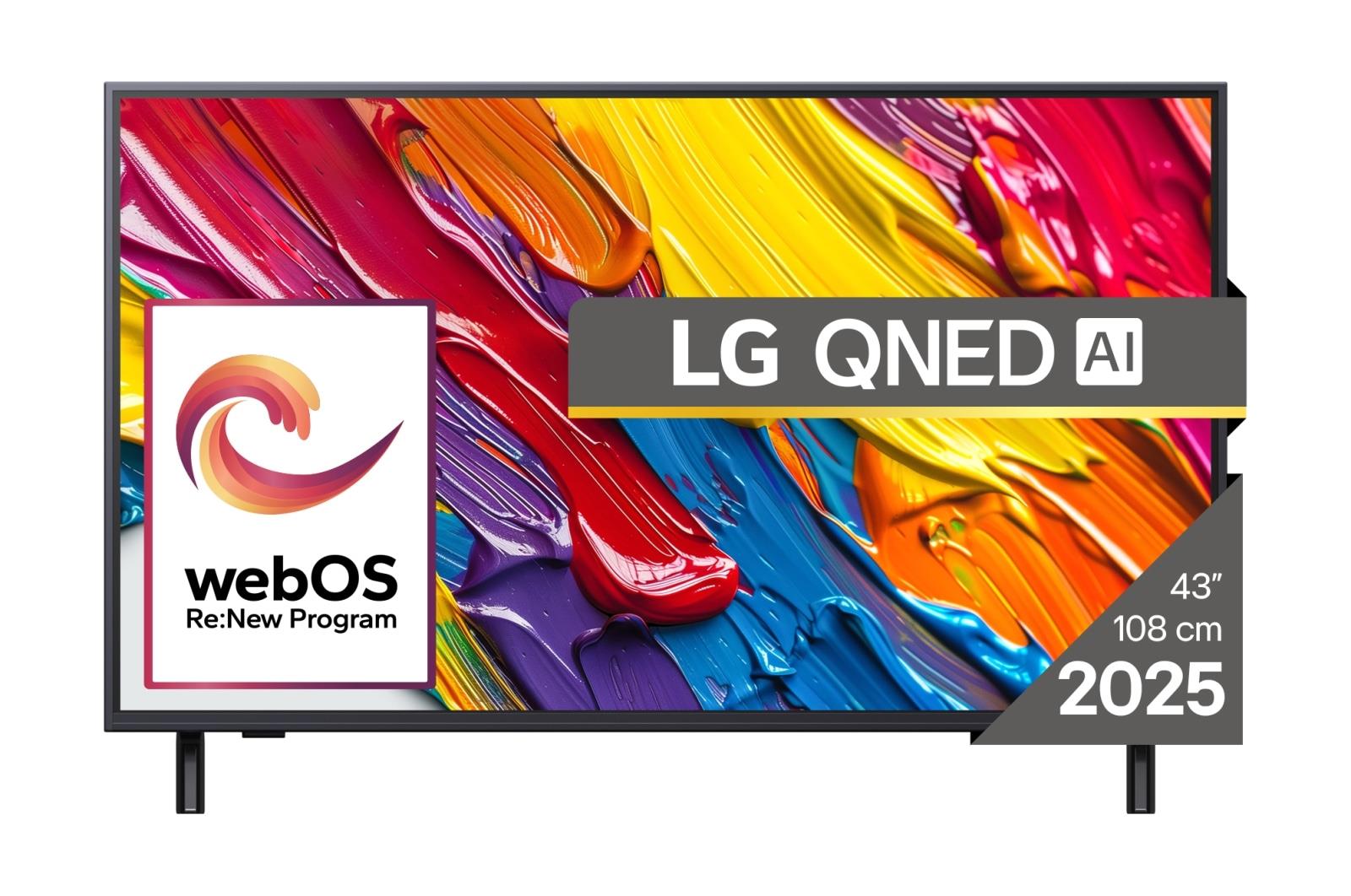 TV Set LG 43   4K Smart 3840x2160 Wireless LAN Bluetooth webOS Black 43QNED82A3B