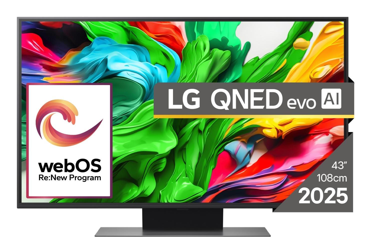 TV Set LG 43   4K Smart 3840x2160 Wireless LAN Bluetooth webOS Black 43QNED86A3C