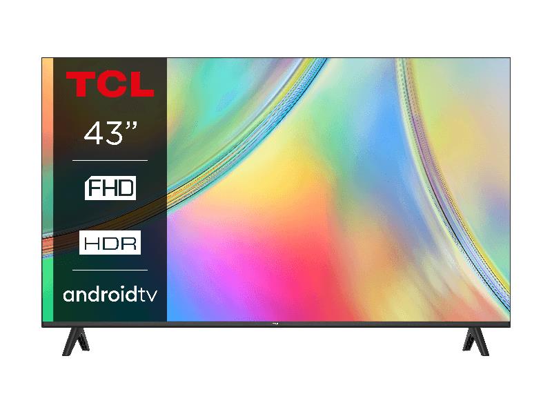 TV Set TCL 43   1920x1080 Wireless LAN Bluetooth Android TV Black 43S5400A