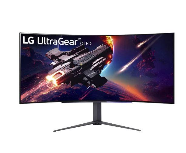 LCD Monitor LG 45GR95QE-B 45   Gaming Curved Panel OLED 3440x1440 21 9 240Hz Matte 0 03 ms Swivel Height adjustable Tilt 45GR95QE-B