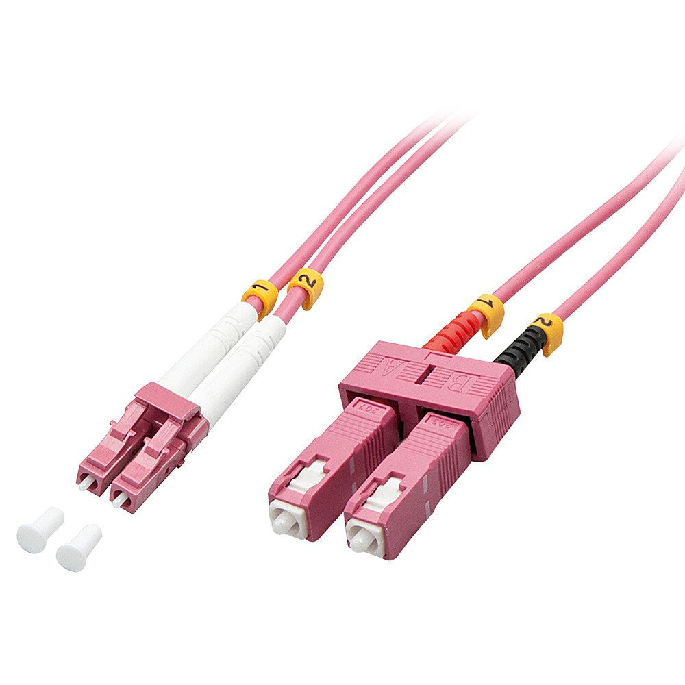CABLE FIBRE OPTIC LC SC OM4 1M 46360 LINDY