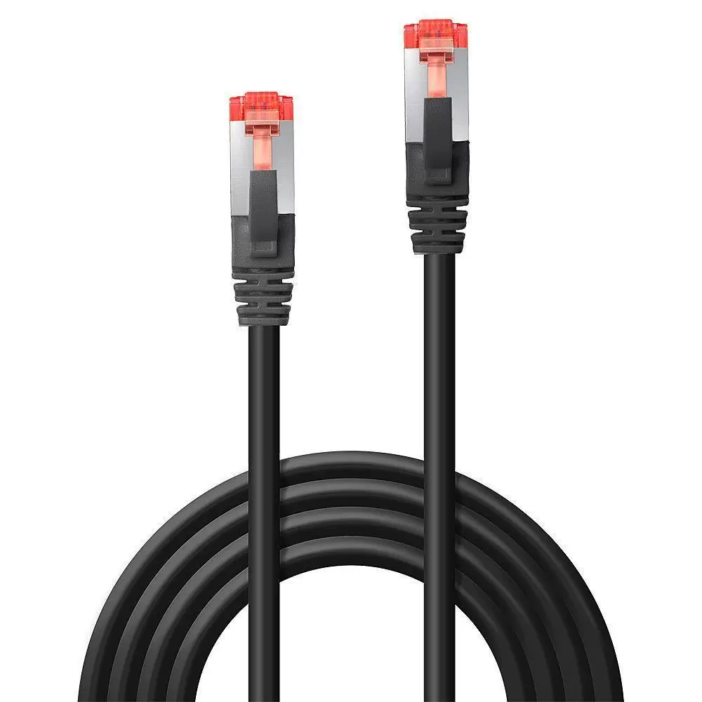 CABLE CAT6 S FTP 0.5M BLACK 47371 LINDY