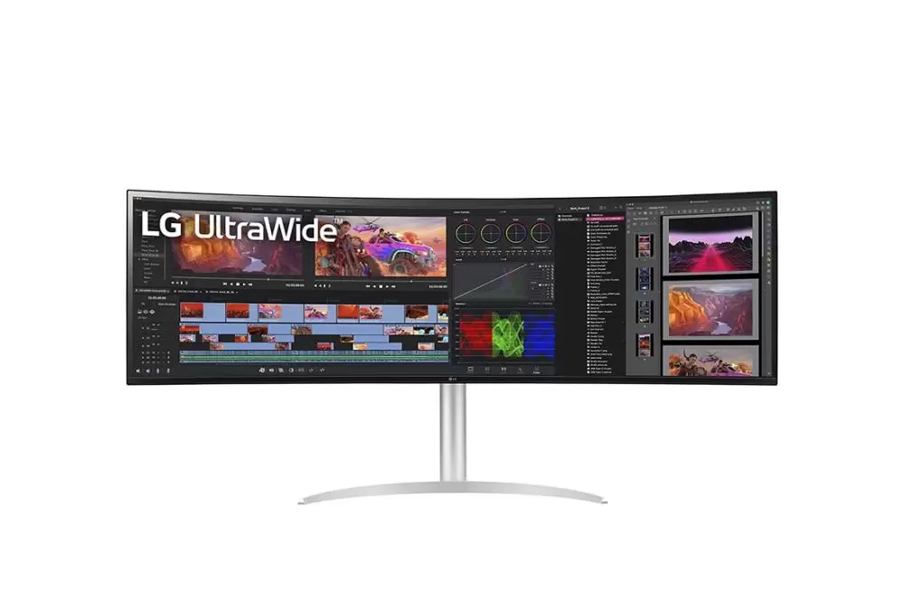 LCD Monitor LG 49WQ95C-W 49   Curved Panel IPS 5120x1440 32 9 Matte 5 ms Speakers Swivel Height adjustable Tilt 49WQ95C-W