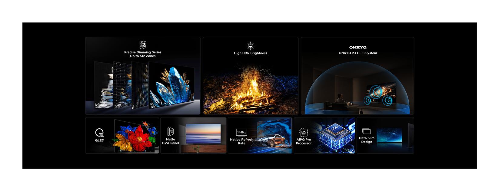TV Set TCL 50    4K Ultra HD 3840 x 2160 pixels Flat 16 9 QD-Mini LED 50C69K