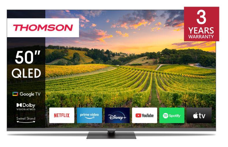 TV Set THOMSON 50   4K Smart QLED 3840x2160 Bluetooth Google TV 50QG5C14