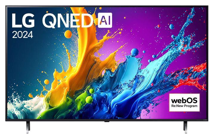 TV Set LG 65   4K Smart 3840x2160 Wireless LAN Bluetooth webOS Black 65QNED80T3A