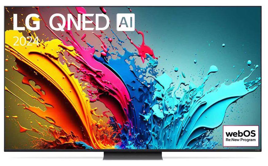 TV Set LG 65   4K Smart 3840x2160 Wireless LAN Bluetooth webOS Black 65QNED87T3B