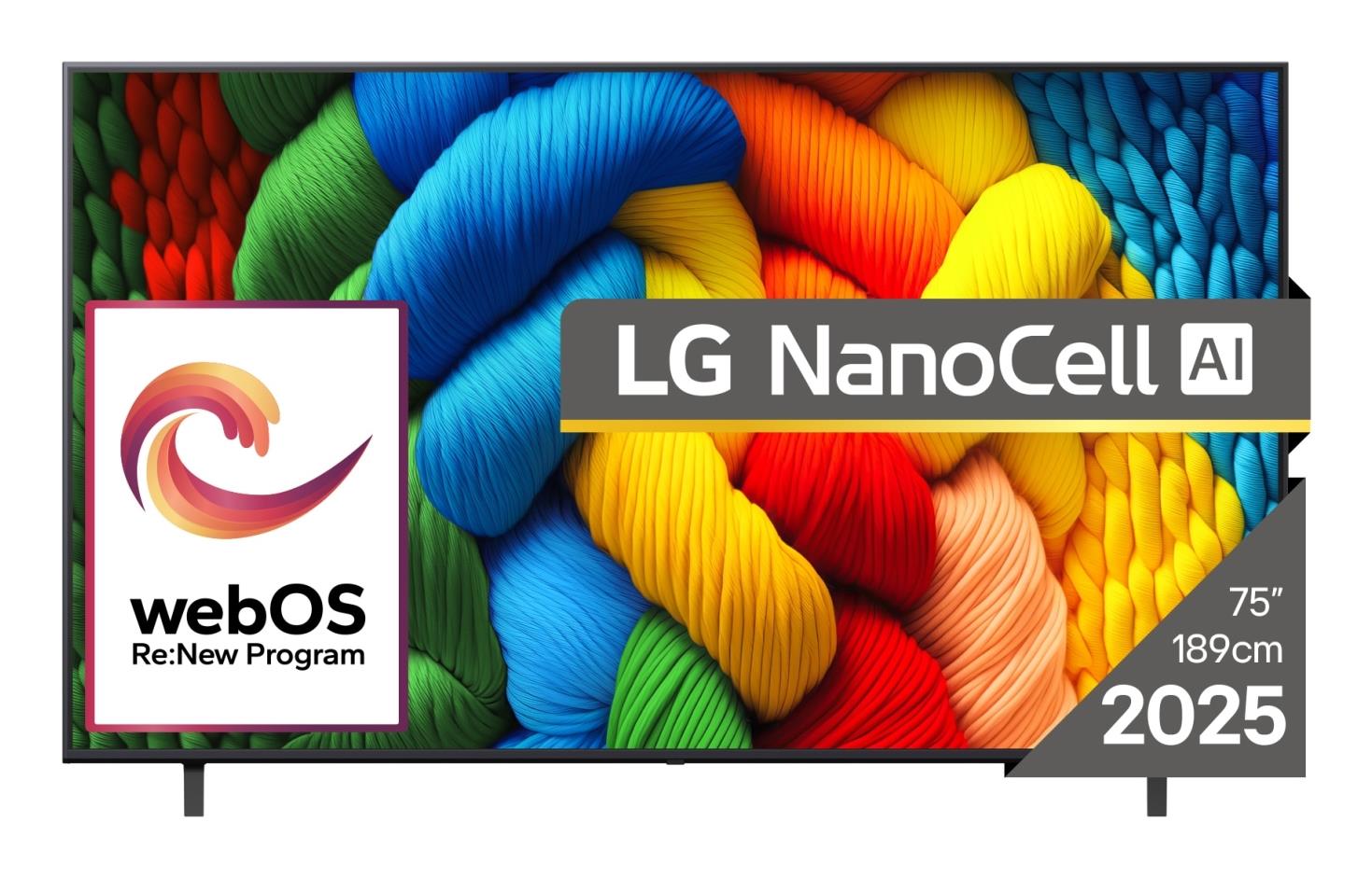 TV Set LG 75    4K Ultra HD 3840 x 2160 pixels Flat 16 9 LED 75NANO80A3B