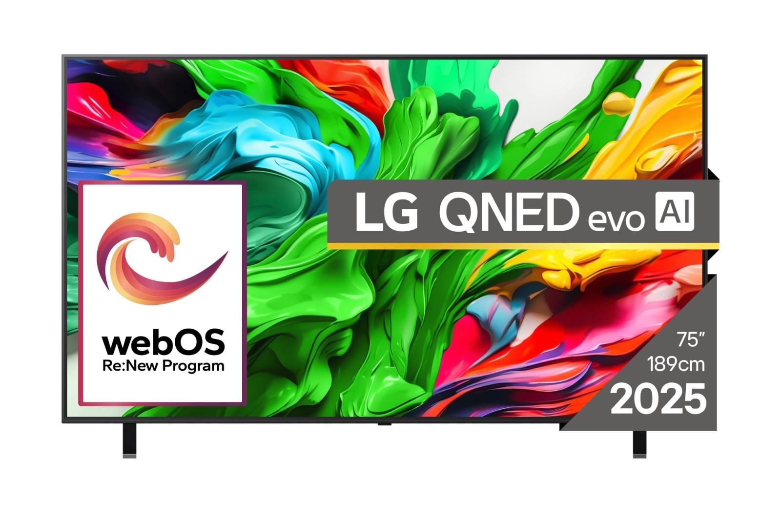 TV Set LG 75   4K Smart 3840x2160 Wireless LAN Bluetooth webOS Black 75QNED85A3C