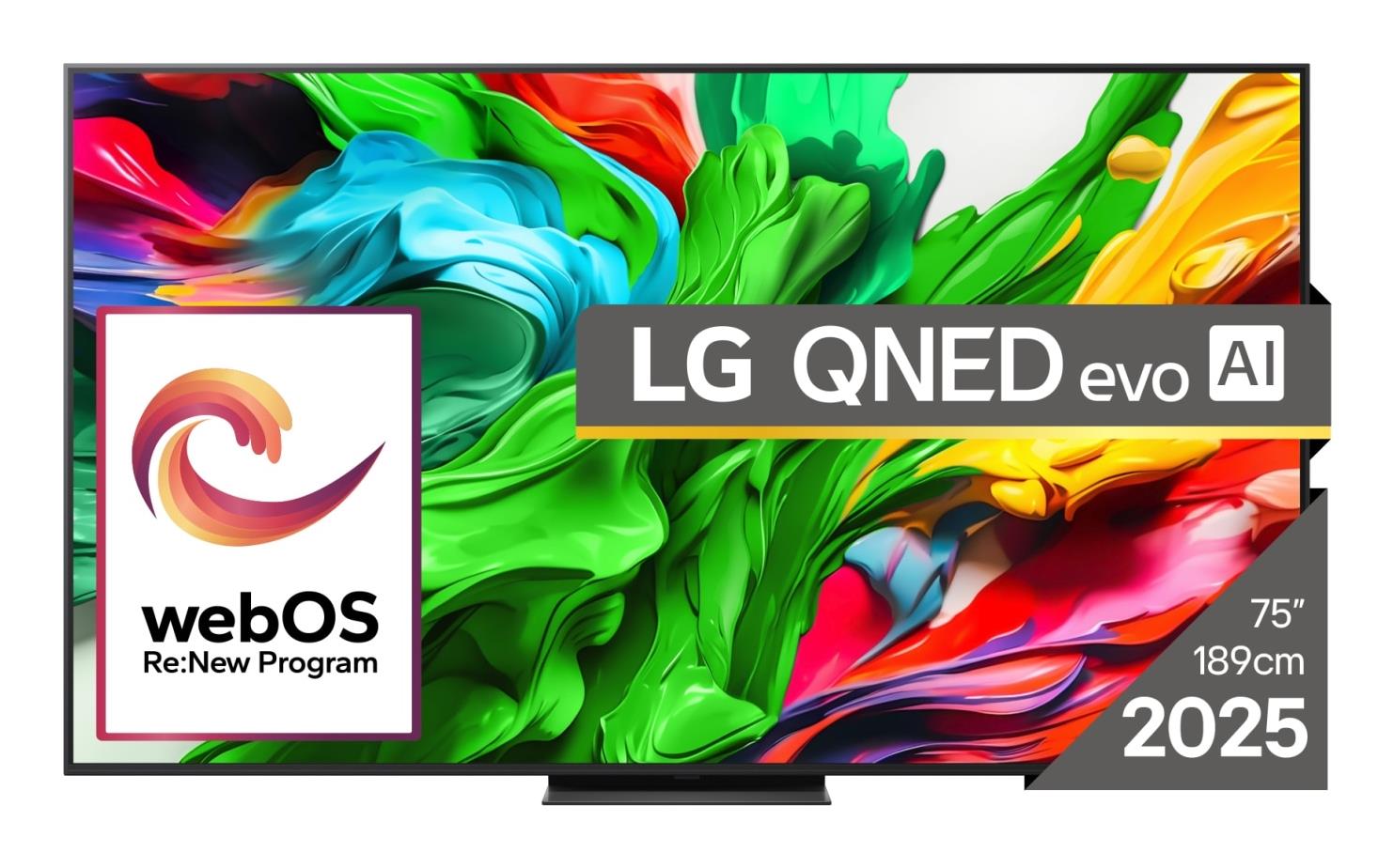 TV Set LG 75   4K Smart 3840x2160 Wireless LAN Bluetooth webOS Black 75QNED86A3A