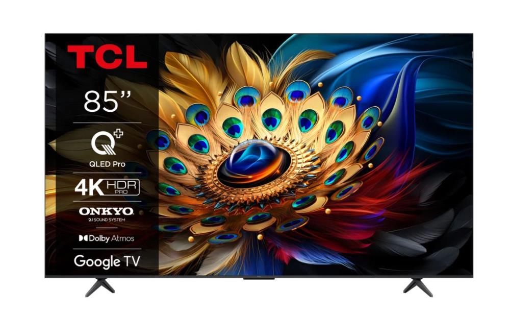 TV Set TCL 85   4K Smart QLED 3840x2160 2 GB Wireless LAN Bluetooth Google TV 85C655