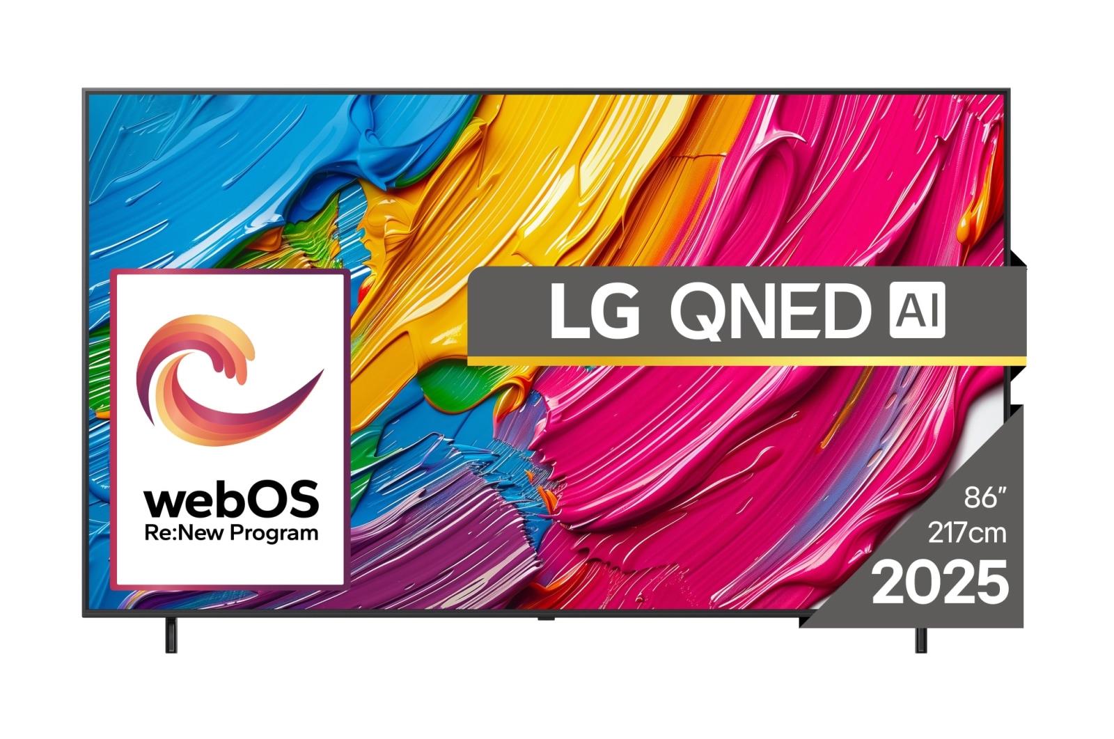 TV Set LG 86   4K Smart 3840x2160 Wireless LAN Bluetooth webOS Black 86QNED80A3A