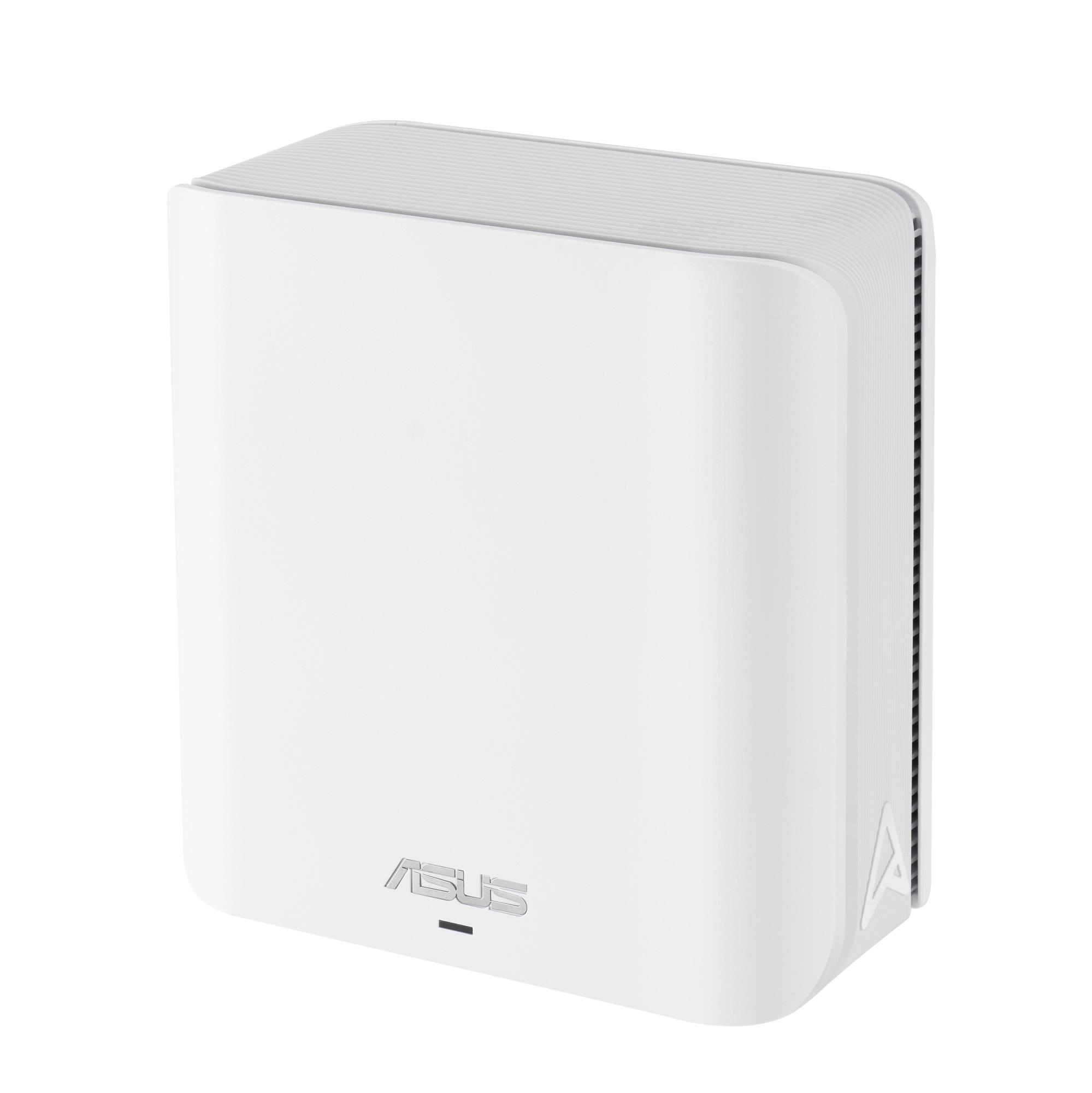 Wireless Router ASUS ZenWiFi BD4 Product type Mesh system Qtty 1 pc s  Wi-Fi band Dual-band  2 4 GHz   5 GHz  Wi-Fi 7  802 11be  Ethernet WAN Yes 2xEthernet LAN  RJ-45  ports WLAN speed 2882 Mbit s Internal memory 512 MB Flash memory 128 MB White 90IG0960-MO3C00