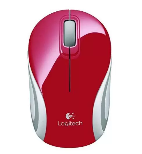 MOUSE USB OPTICAL WRL M187 RED 910-002732 LOGITECH