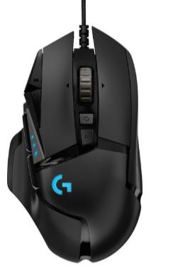 MOUSE USB OPTICAL G502 HERO BLACK 910-005471 LOGITECH