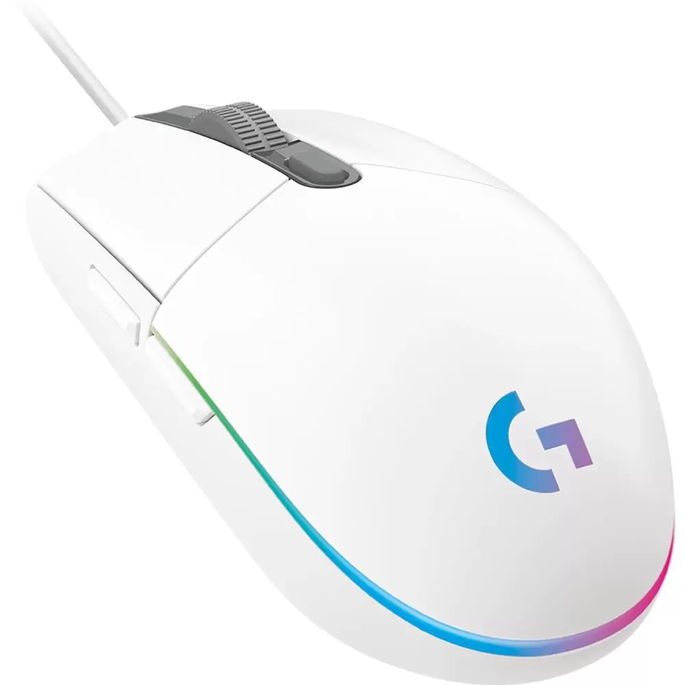 MOUSE USB OPTICAL G102 LIGHTSY WHITE 910-005824 LOGITECH