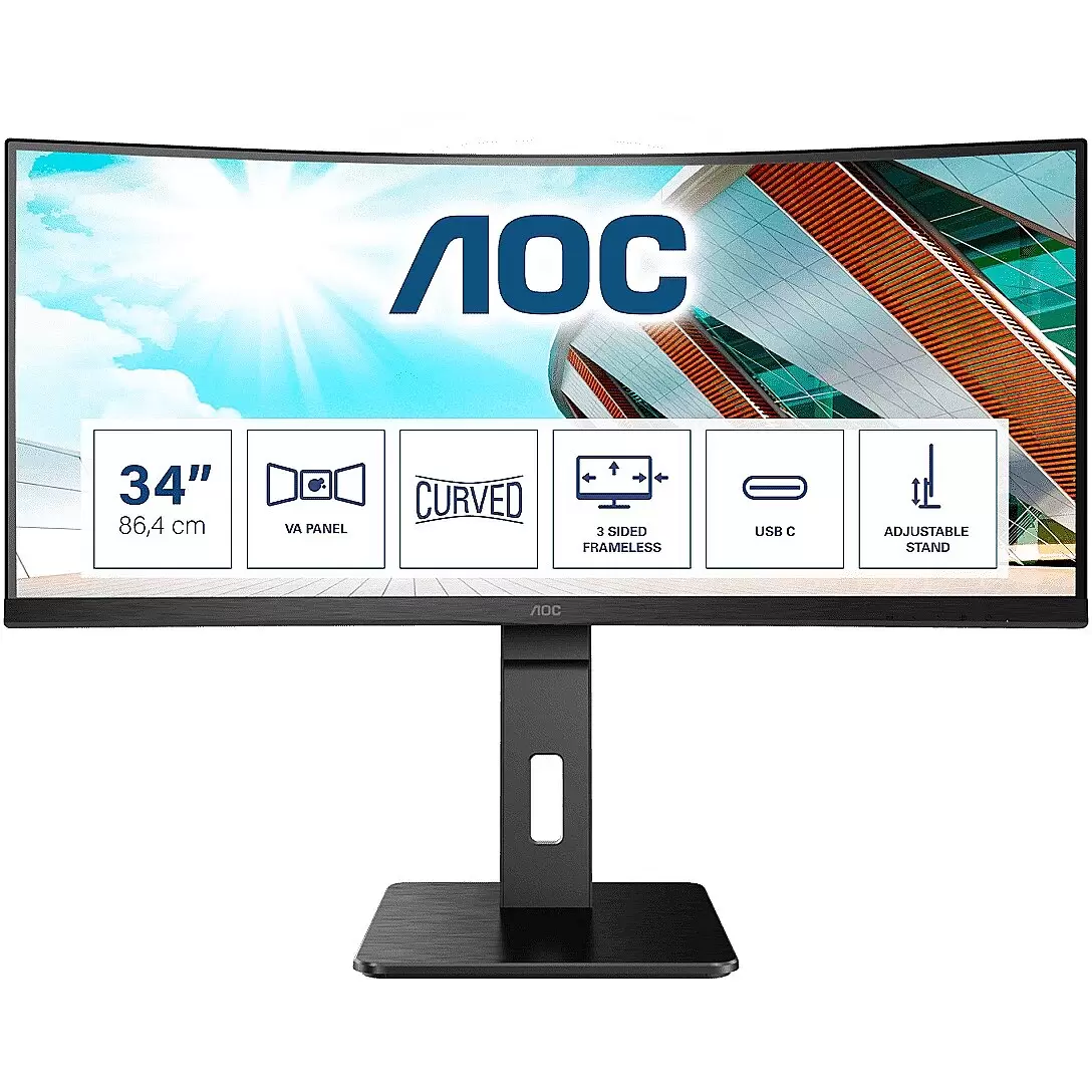 AOC CU34P2C 34inch 3440x1440 VA Curved