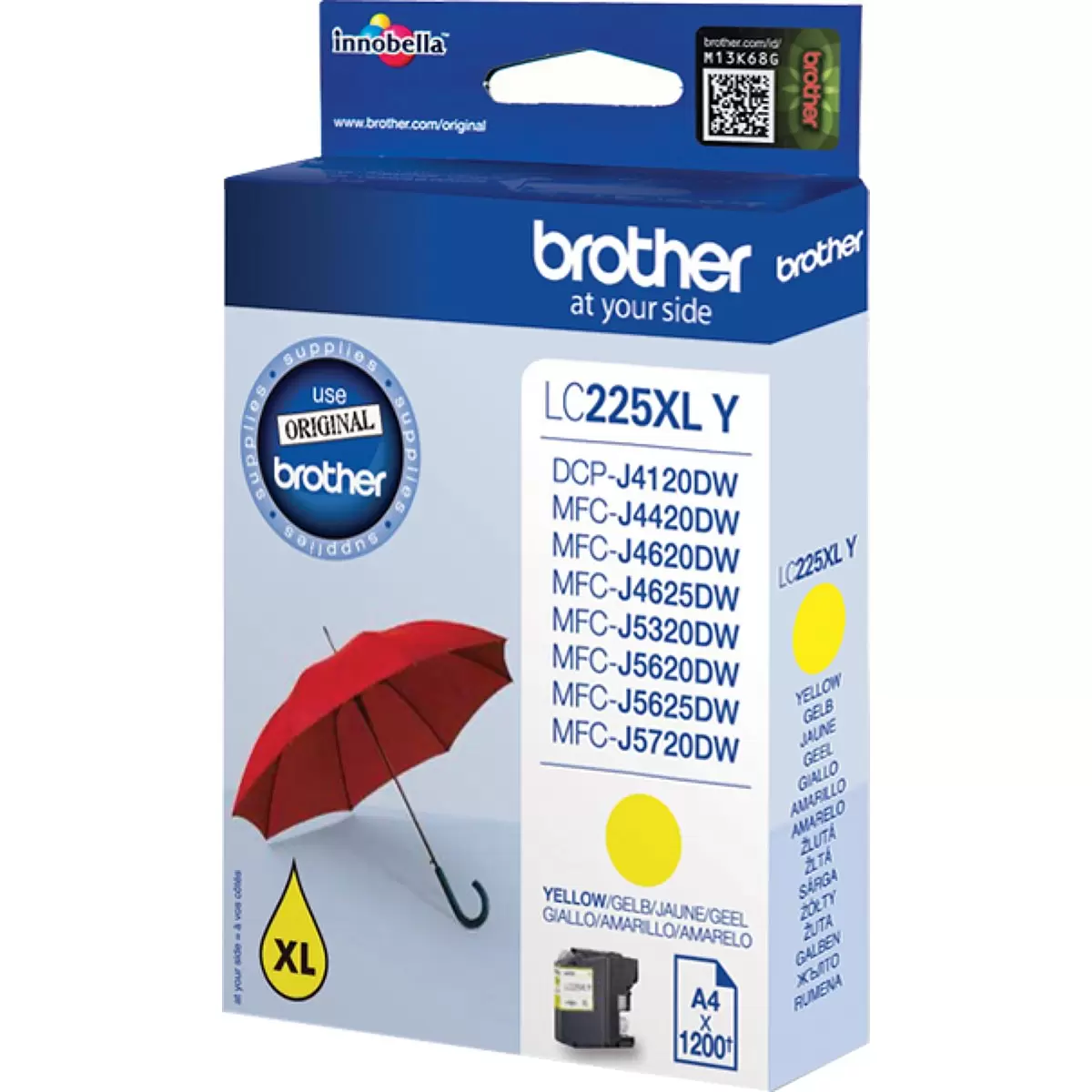 BROTHER LC225XLY ink yellow 1200pages