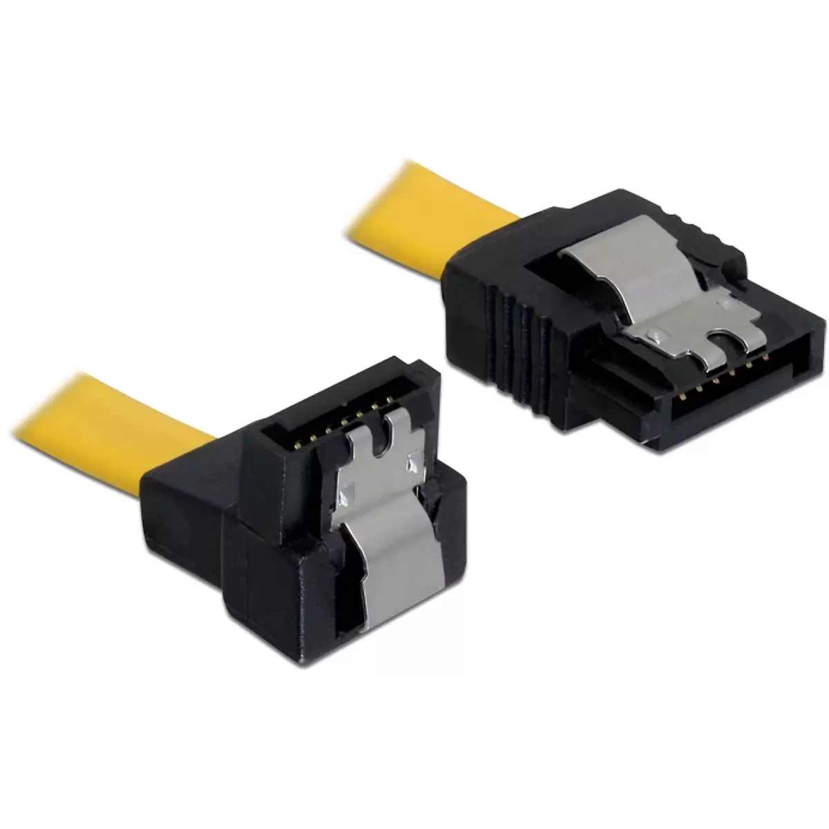 DELOCK Cable SATA 30cm yellow un geMetal