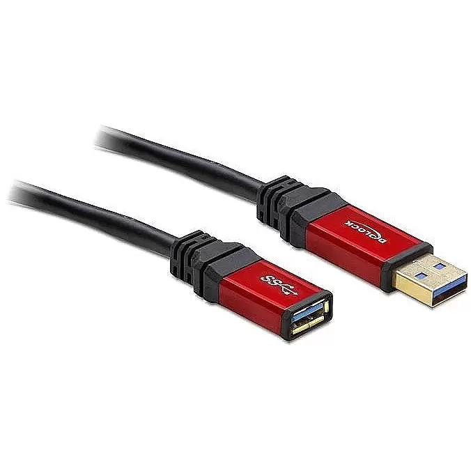 DELOCK Cable USB 3.0 red extension 2.0m