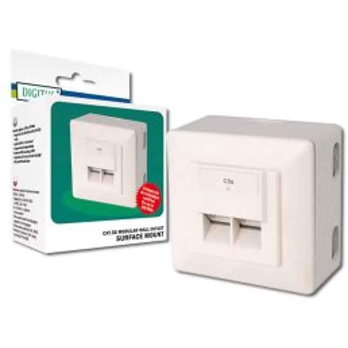 DIGITUS CAT 5e wall outlet shielded 2x
