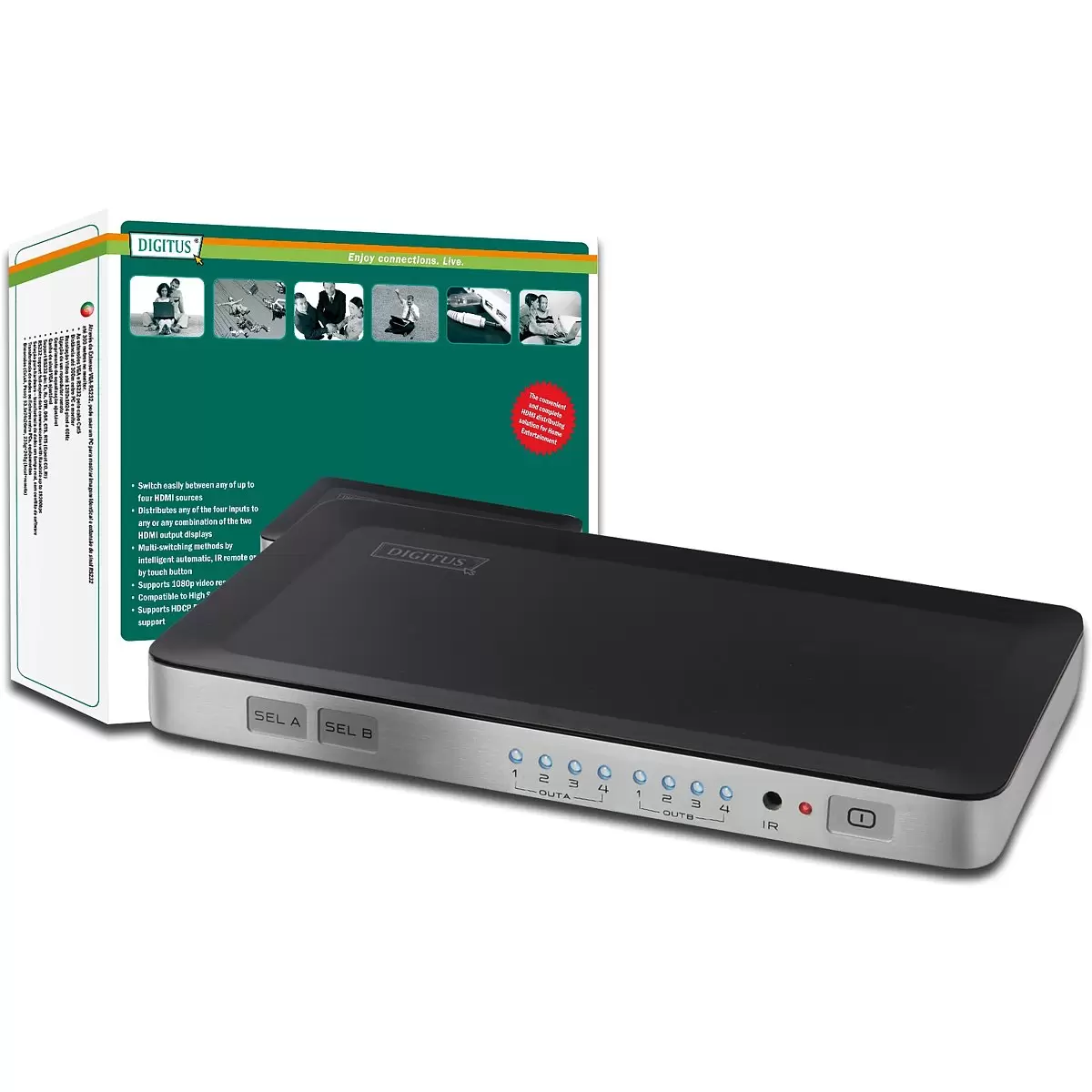 DIGITUS HDMI Matrix Switch 4x2-Port