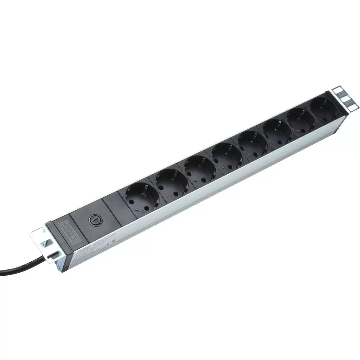 DIGITUS Outlet stripe 8x alu Schuko