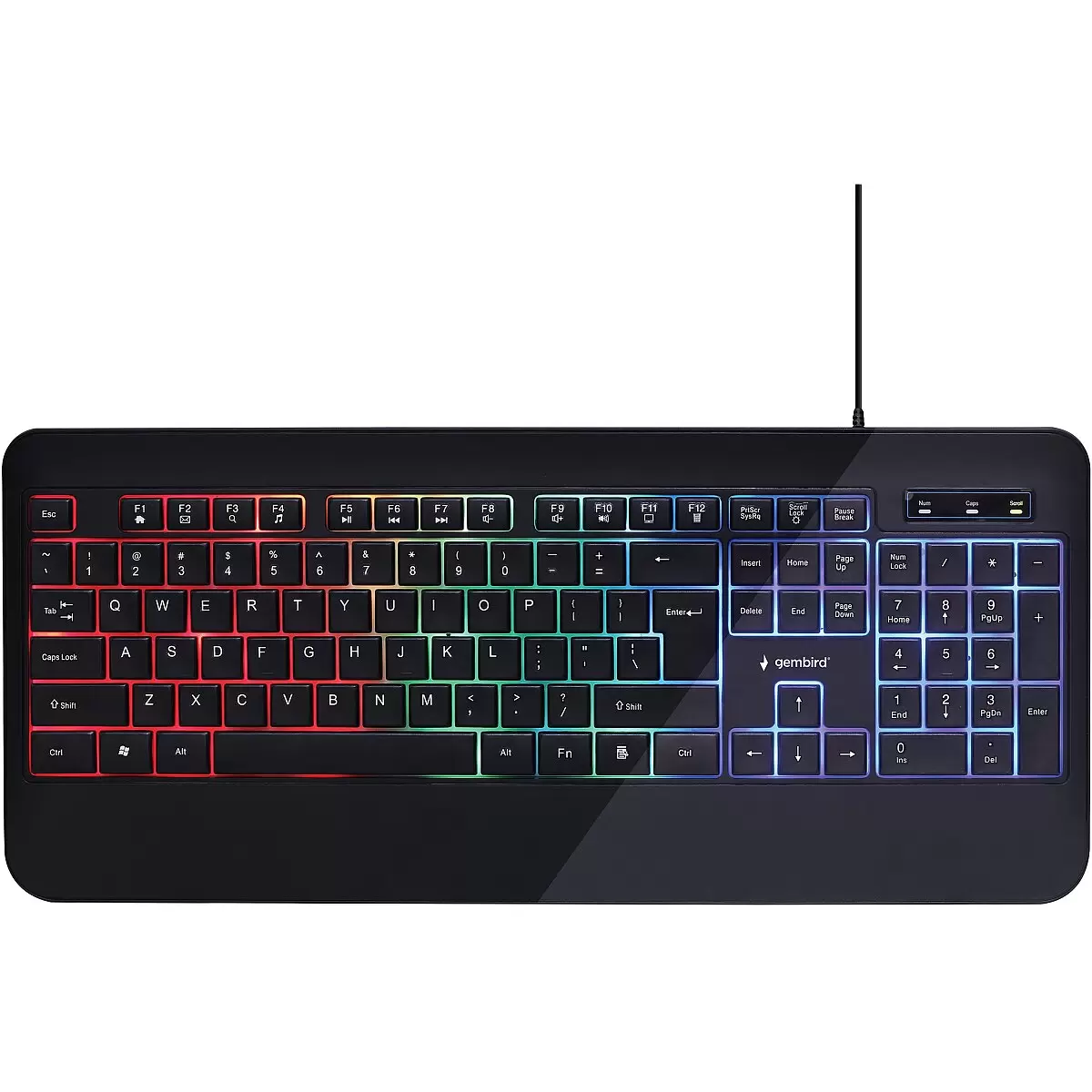 GEMBIRD KB-UML-03 Slim Rainbow keyboard