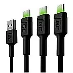 GREENCELL 3x Cable GC Ray USB-C 120cm