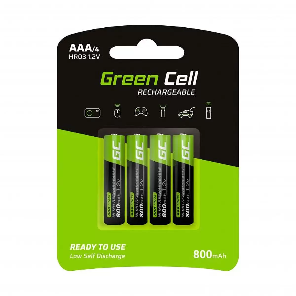 GREENCELL GR04 4x Batteries AAA