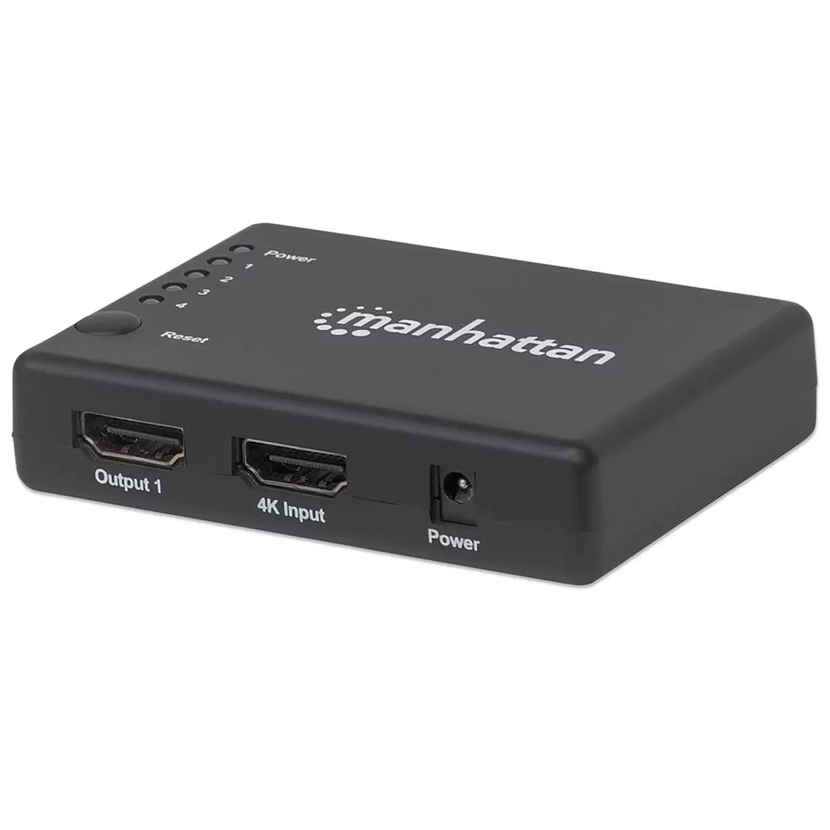 MH 4K Compact 4-Port HDMI Splitter black